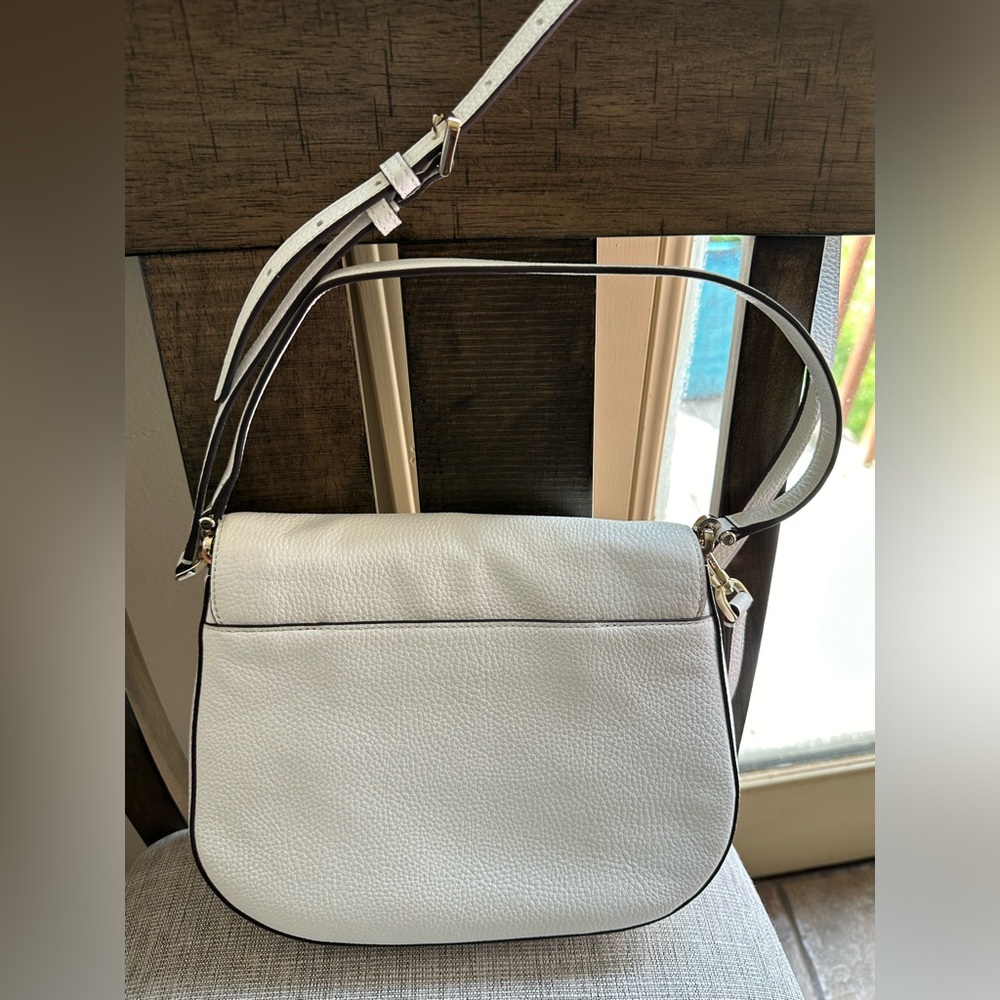 Mint Kate spade Leila Striped Rare Leather & Canvas Shoulder & Or crossbody bag - Picture 3 of 12